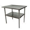 Bk Resources Work Table 16/304 Stainless Steel With Stainless Steel Shelf 30"Wx30"D CVT-3030